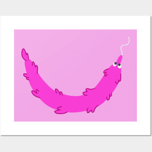 Worm Smile (Pink) Posters and Art